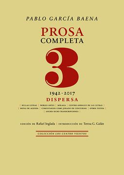 portada PROSA COMPLETA, 3 (in Spanish)