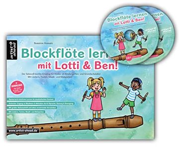 portada Blockflöte Lernen mit Lotti & Ben + 2 Audio-Cds! (en Alemán)