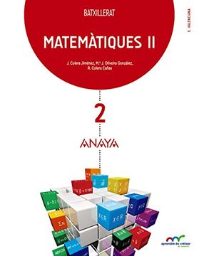 portada Matemàtiques ii. (en Valenciano)
