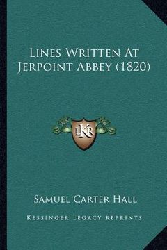 portada lines written at jerpoint abbey (1820) (en Inglés)