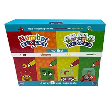 portada Numberblocks and Alphablocks: My First Numbers and Letters set (4 Wipe-Clean Books With Pens Included): A set of 4 Wipe-Clean Books (Pens Included) 