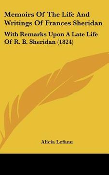 portada memoirs of the life and writings of frances sheridan: with remarks upon a late life of r. b. sheridan (1824)