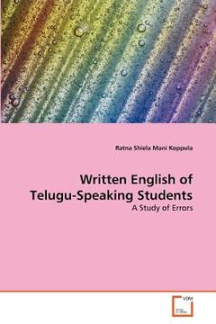 portada written english of telugu-speaking students (en Inglés)