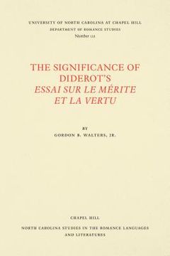 portada The Significance of Diderot's Essai Sur Le Mérite Et La Vertu