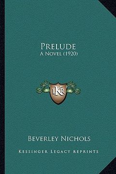 portada prelude: a novel (1920)