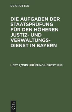 portada Prüfung Herbst 1919 (in German)