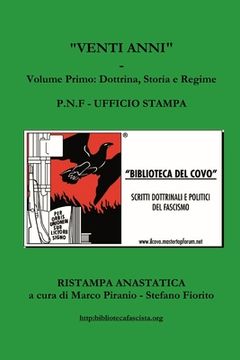 portada Venti anni -Volume primo (in Italian)