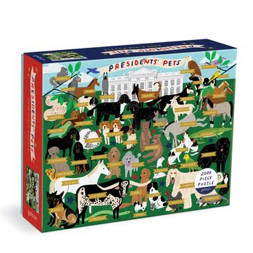 portada Presidents' Pets 2000 Piece Puzzle From Galison - Difficult Jigsaw Puzzle Featuring Pets That Have Lived in the White House, Thick and Sturdy Pieces, for the Puzzler in Your Life!