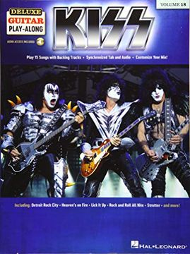portada Kiss: Deluxe Guitar Play-Along Volume 18 (en Inglés)