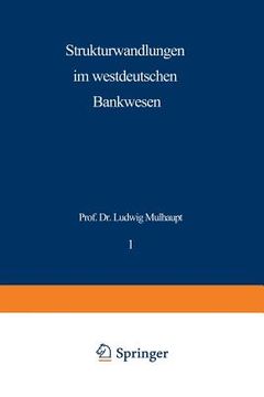 portada Strukturwandlungen Im Westdeutschen Bankwesen (en Alemán)