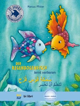 portada Der Regenbogenfisch Lernt Verlieren. Kinderbuch Deutsch-Arabisch