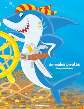 portada Animales piratas libro para colorear 1