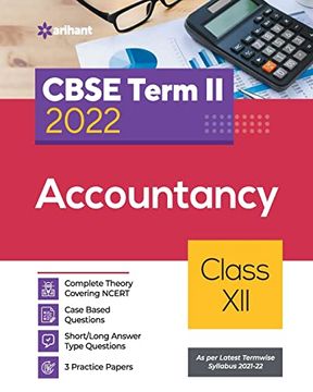 portada Arihant Cbse Accountancy Term 2 Class 12 for 2022 Exam (Cover Theory and Mcqs) (en Inglés)