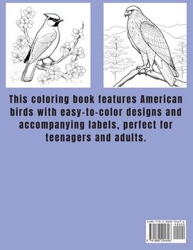 portada Colorful Feathers: A Teens and Adults Coloring Book of American Birds: A Teens and Adults Coloring Book of American Birds: A Teens and Ad (en Inglés)