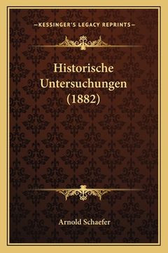portada Historische Untersuchungen (1882) (in German)