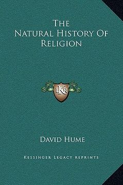 portada the natural history of religion (en Inglés)