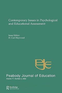 portada contemporary issues in psychological and educational assessment: a special issue of peabody journal of education (en Inglés)