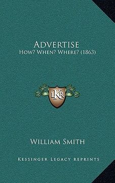 portada advertise: how? when? where? (1863) (in English)