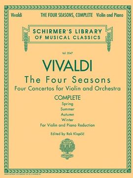 portada Antonio Vivaldi: The Four Seasons - Complete Edition: For Violin and Piano Reduction (en Inglés)