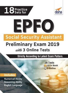 portada 18 Practice Sets for EPFO Social Security Assistant Preliminary Exam 2019 with 3 Online Tests (in English)