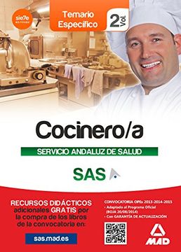 portada Cocinero/a del Servicio Andaluz de Salud. Temario específico  volumen 2