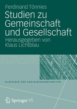 portada Studien zu Gemeinschaft und Gesellschaft (Klassiker der Sozialwissenschaften) 