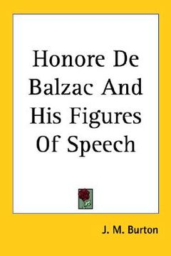portada honore de balzac and his figures of speech (en Inglés)