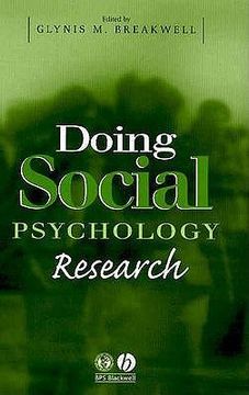 portada Doing Social Psychology Research (en Inglés)