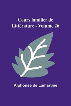 portada Cours familier de Littérature - Volume 26