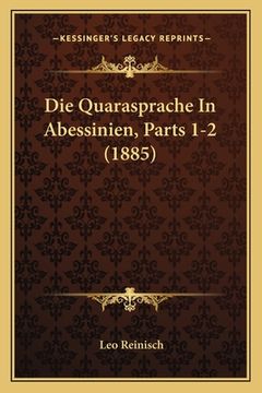 portada Die Quarasprache In Abessinien, Parts 1-2 (1885) (in German)