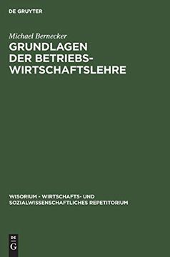 portada Grundlagen der Betriebswirtschaftslehre (en Alemán)