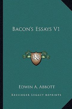 portada bacon's essays v1 (in English)