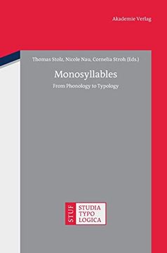 portada Monosyllables (Studia Typologica) (en Inglés)