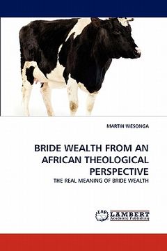 portada bride wealth from an african theological perspective (en Inglés)