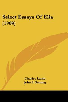portada select essays of elia (1909)
