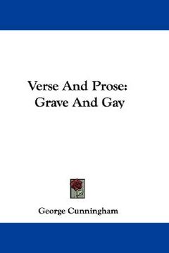 portada verse and prose: grave and gay (en Inglés)