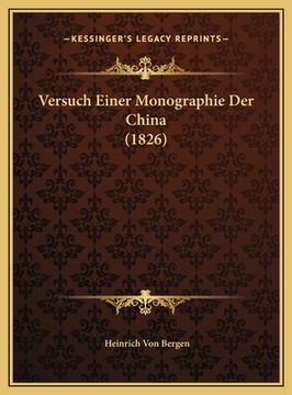 portada Versuch Einer Monographie Der China (1826) (en Alemán)