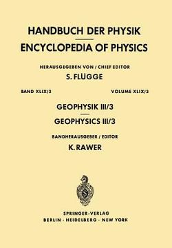 portada geophysics iii/geophysik iii: part iii/teil iii (en Alemán)