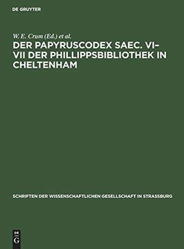 portada Der Papyruscodex Saec. Vi-Vii der Phillippsbibliothek in Cheltenham (in German)