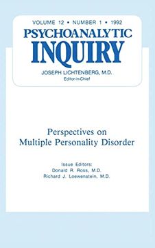 portada Multiple Personality Disorder: Psychoanalytic Inquiry, 12. 12 (en Inglés)