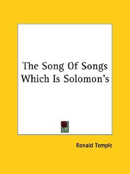 portada the song of songs which is solomon's (en Inglés)