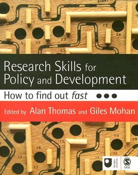 portada research skills for policy and development: how to find out fast (en Inglés)