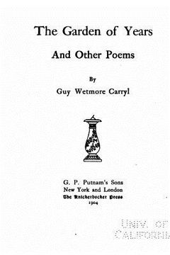 portada The Garden of Years and Other Poems