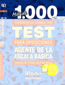 portada Agente de la Escala Básica de los Cuerpos de Policía del País Vasco: Más de 1. 000 Preguntas de Examen Tipo Test Para Oposiciones
