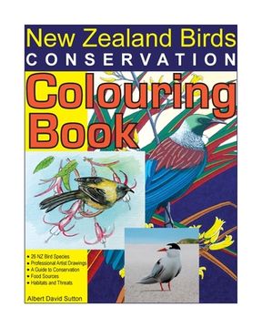 portada New Zealand Birds Conservation Colouring Book