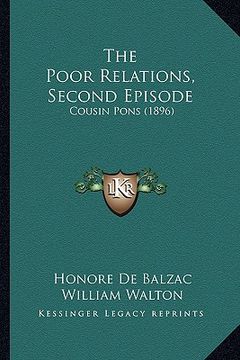 portada the poor relations, second episode: cousin pons (1896)