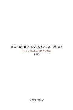 portada Horror's Back Catalogue: 2013