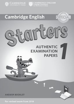 portada Cambridge English Young Learners 1 for Revised Exam From 2018 Starters Answer Booklet (Cambridge Young Learners Engli) 