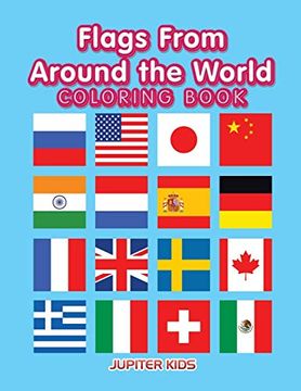 portada Flags From Around the World Coloring Book (en Inglés)
