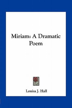 portada miriam: a dramatic poem (in English)